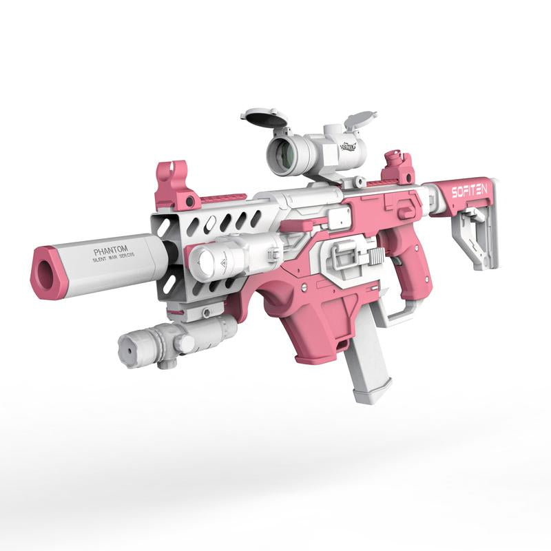 SOFITEN VIKTOR N-X,Toy Automatic Sniper Rifle Toy Gun Set Foam Dart Blaster with Tactical Vest, Infrared, Flashlight, Power Indicator & Foldable Stock for Accuracy & Portability – Ideal for 8+, 120+ Darts,Outdoor Fun, Birthday Gift,Summer Toy