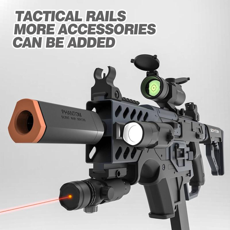 SOFITEN VIKTOR N-X,Toy Automatic Sniper Rifle Toy Gun Set Foam Dart Blaster with Tactical Vest, Infrared, Flashlight, Power Indicator & Foldable Stock for Accuracy & Portability – Ideal for 8+, 120+ Darts,Outdoor Fun, Birthday Gift,Summer Toy