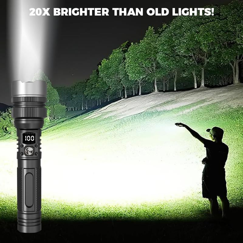 2-In-1 POWER BANK FLASHLIGHT | Super Bright, USB Rechargeable, Zoomable | Camping, Emergency, Fishing, Security MUST-HAVE