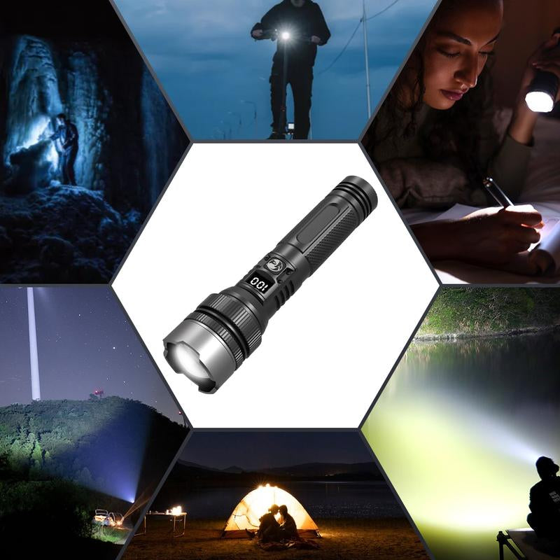 2-In-1 POWER BANK FLASHLIGHT | Super Bright, USB Rechargeable, Zoomable | Camping, Emergency, Fishing, Security MUST-HAVE