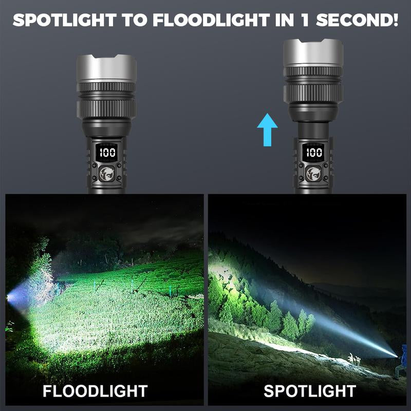 2-In-1 POWER BANK FLASHLIGHT | Super Bright, USB Rechargeable, Zoomable | Camping, Emergency, Fishing, Security MUST-HAVE